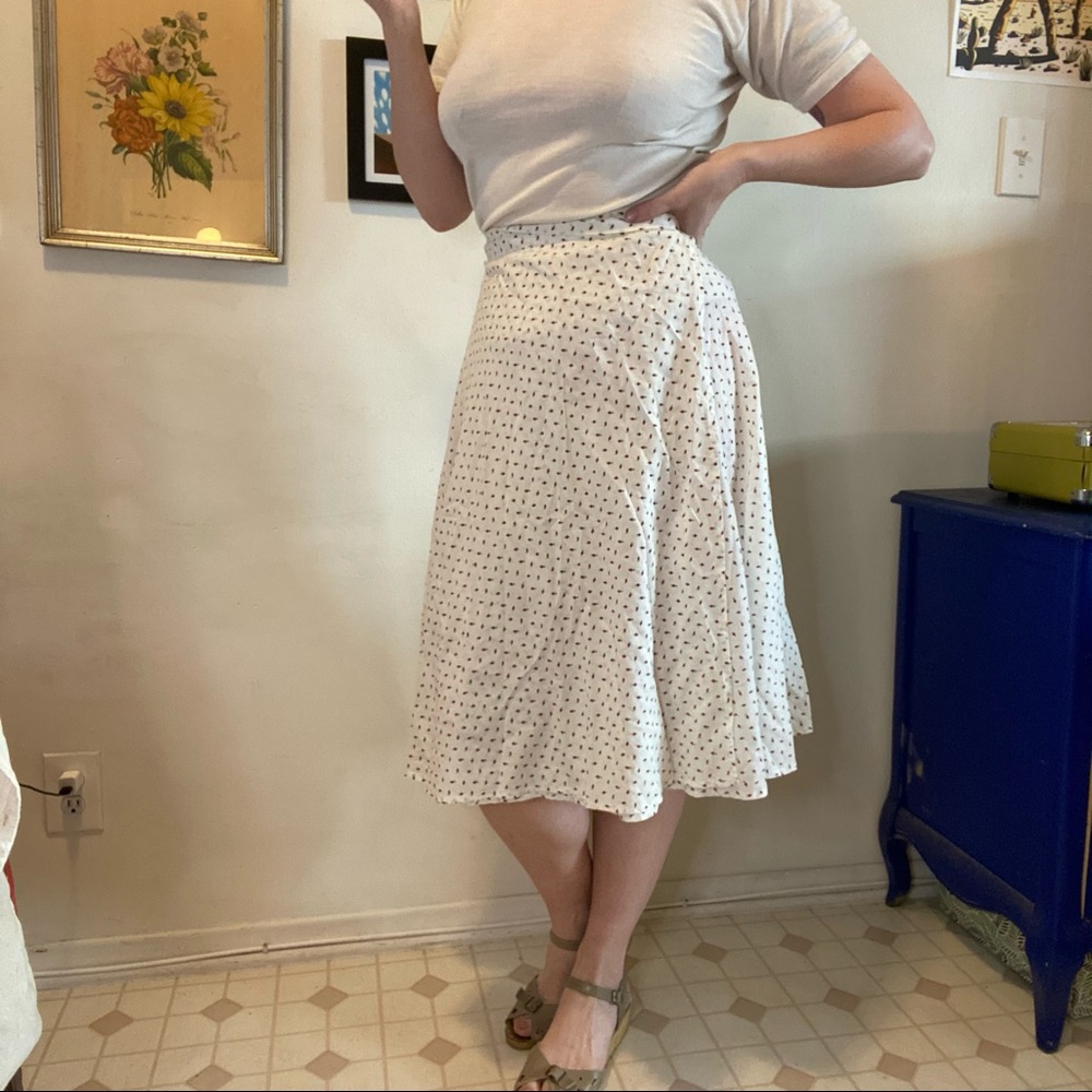 Vintage Rosebud Cotton Wrap Skirt